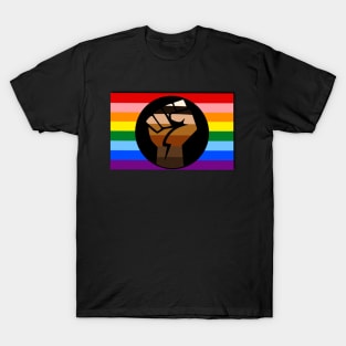 Black LGBTQ+ Pride Flag T-Shirt